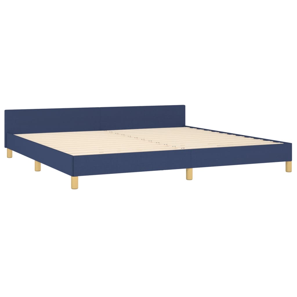 Bedframe zonder matras stof blauw 200x200 cm