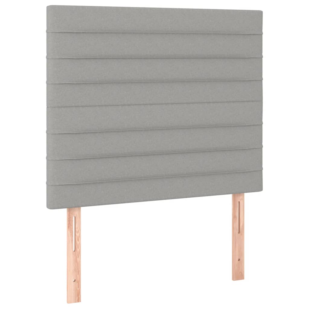 Bedframe met hoofdeinde stof lichtgrijs 90x190 cm Bedden & bedframes | Creëer jouw Trendy Thuis | Gratis bezorgd & Retour | Trendy.nl