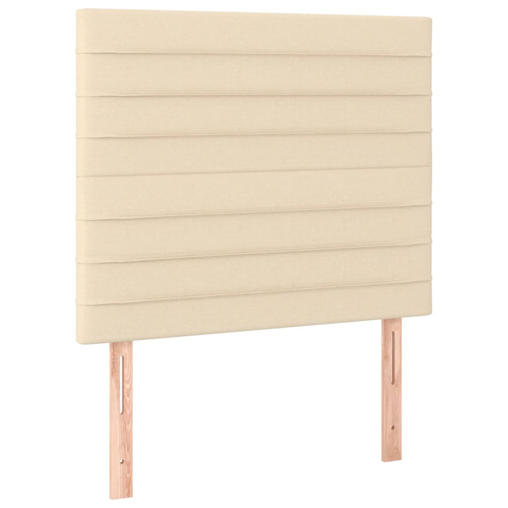 Bedframe met hoofdeinde stof crèmekleurig 100x200 cm Bedden & bedframes | Creëer jouw Trendy Thuis | Gratis bezorgd & Retour | Trendy.nl