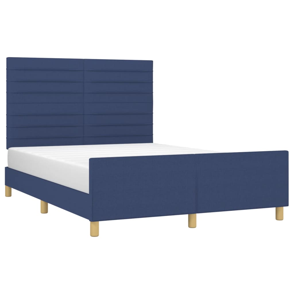 Bedframe zonder matras stof blauw 140x190 cm