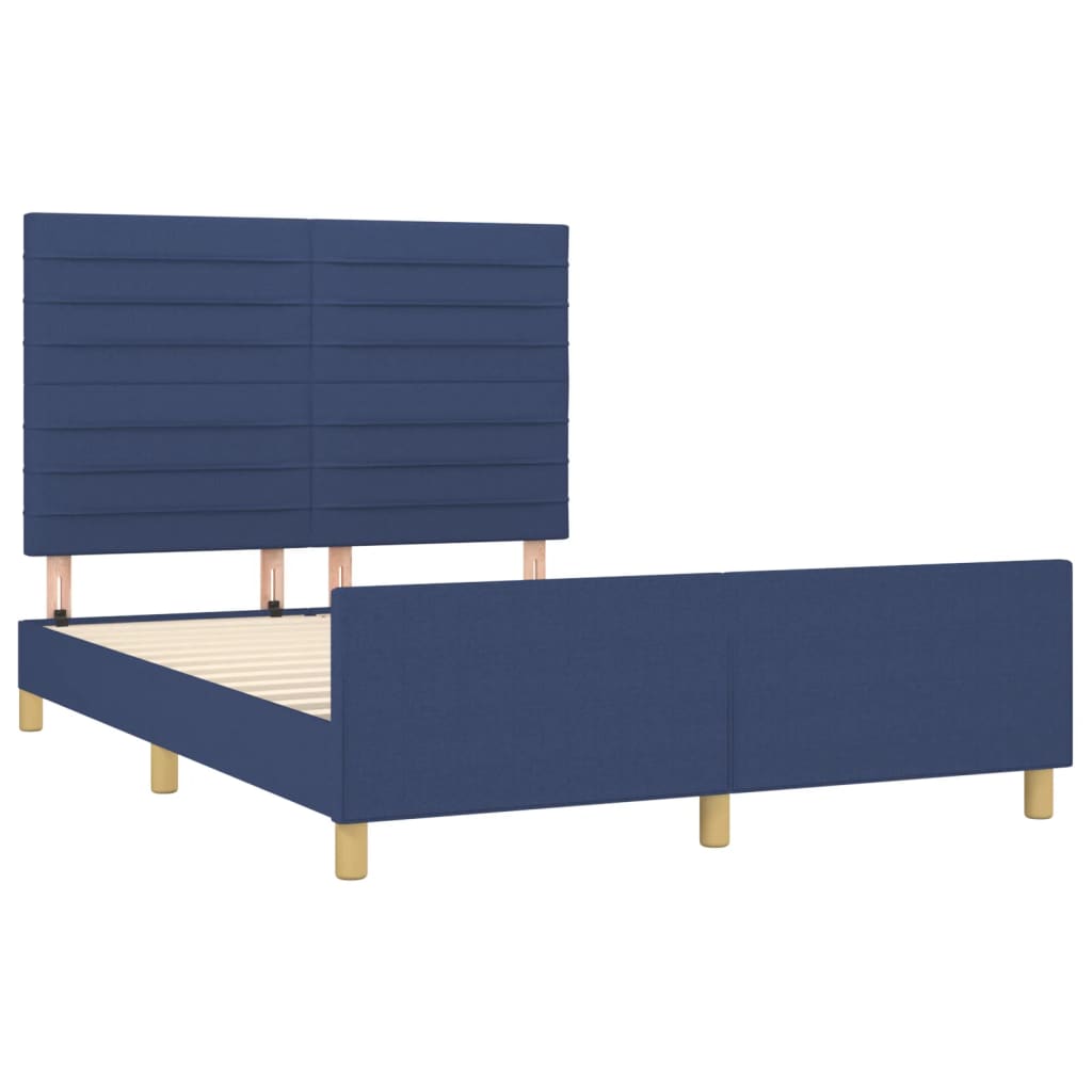 Bedframe zonder matras stof blauw 140x190 cm