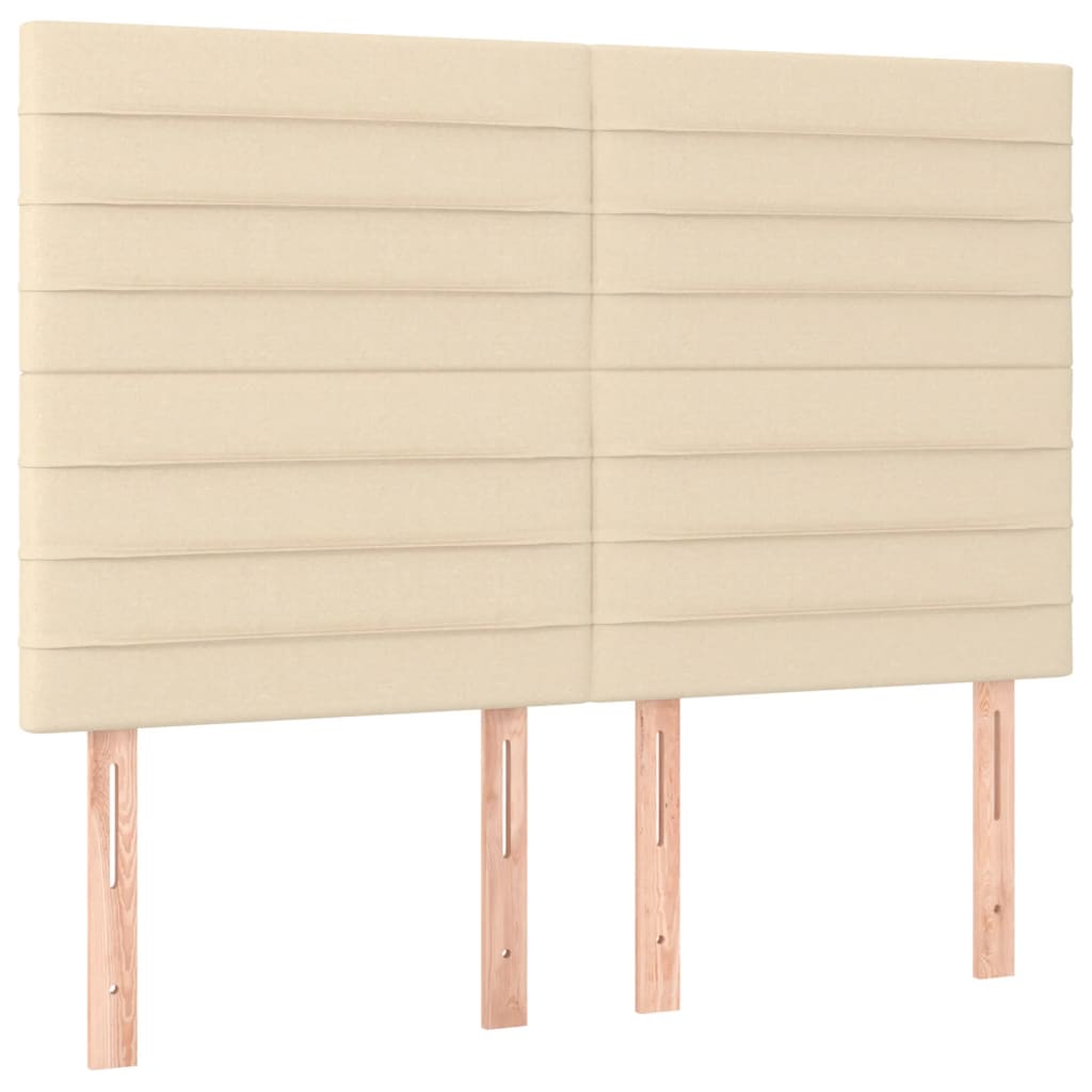 Bedframe met hoofdeinde stof crèmekleurig 140x200 cm Bedden & bedframes | Creëer jouw Trendy Thuis | Gratis bezorgd & Retour | Trendy.nl