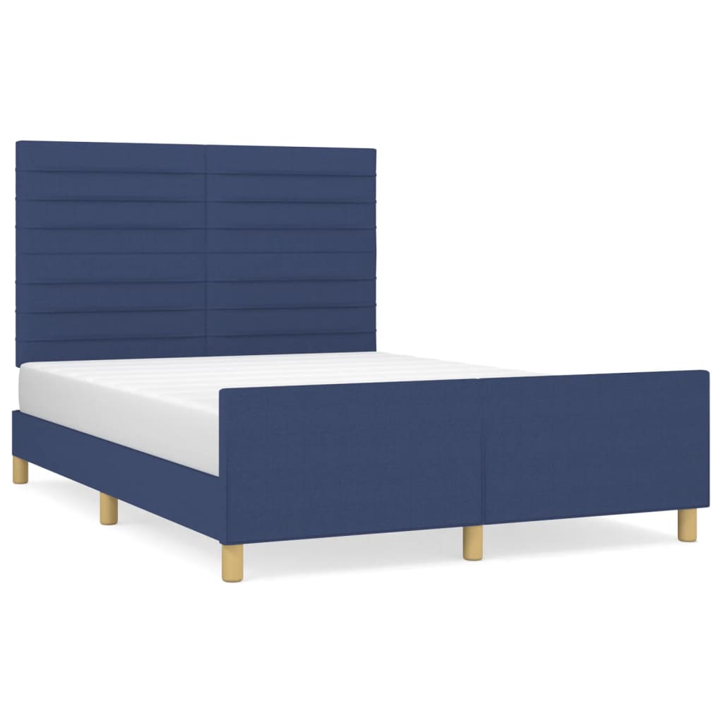 Bedframe zonder matras stof blauw 140x200 cm