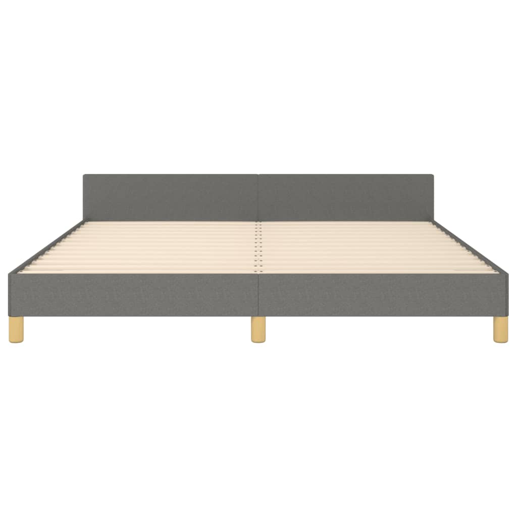 Bedframe met hoofdeinde stof donkergrijs 160x200 cm Bedden & bedframes | Creëer jouw Trendy Thuis | Gratis bezorgd & Retour | Trendy.nl