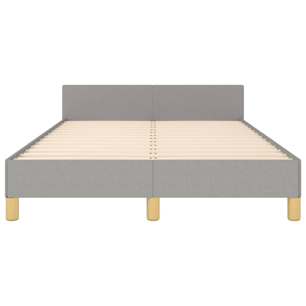 Bedframe met hoofdeinde stof lichtgrijs 120x200 cm Bedden & bedframes | Creëer jouw Trendy Thuis | Gratis bezorgd & Retour | Trendy.nl