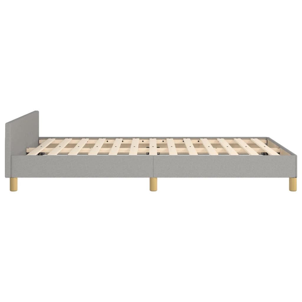 Bedframe met hoofdeinde stof lichtgrijs 120x200 cm Bedden & bedframes | Creëer jouw Trendy Thuis | Gratis bezorgd & Retour | Trendy.nl