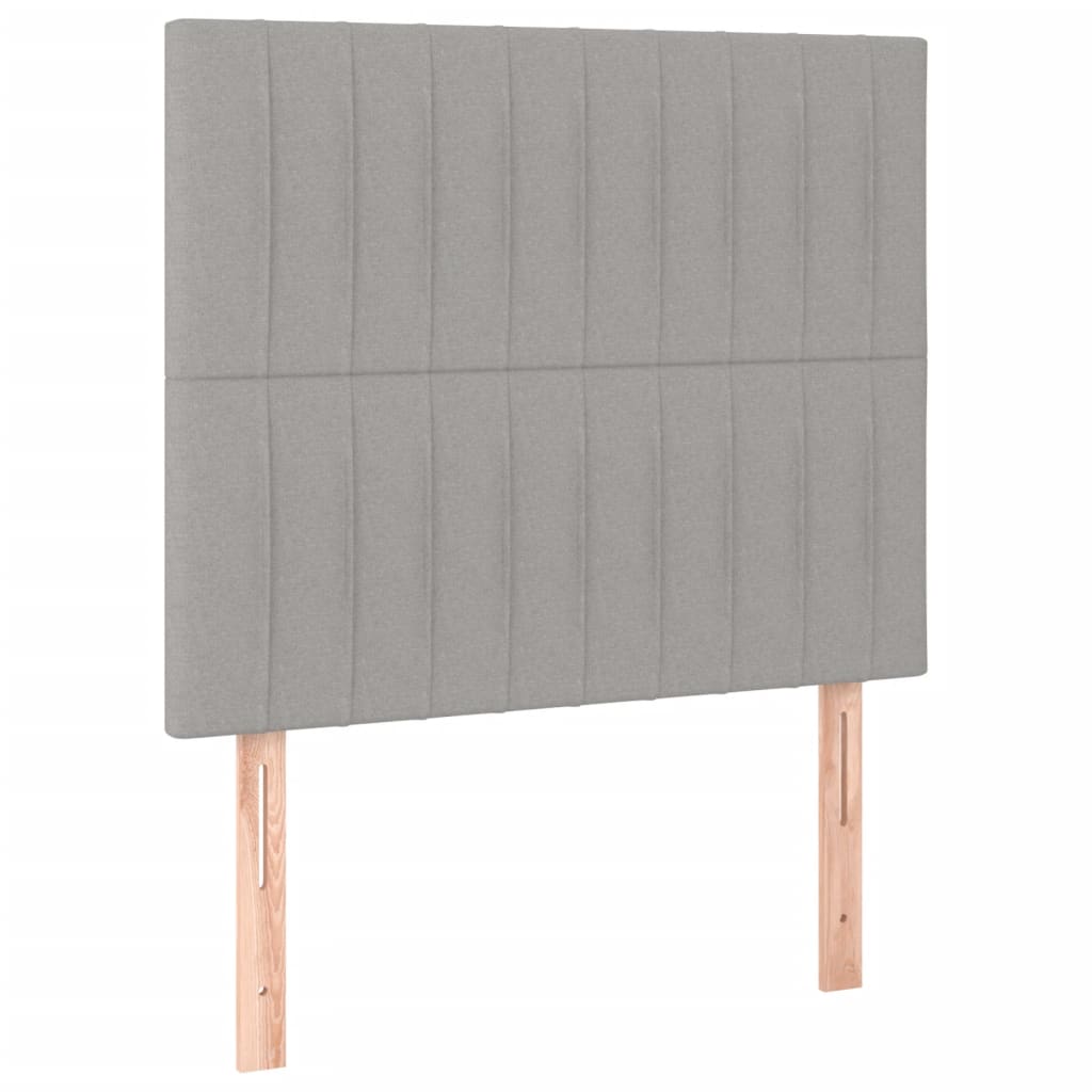 Bedframe met hoofdeinde stof lichtgrijs 120x200 cm Bedden & bedframes | Creëer jouw Trendy Thuis | Gratis bezorgd & Retour | Trendy.nl