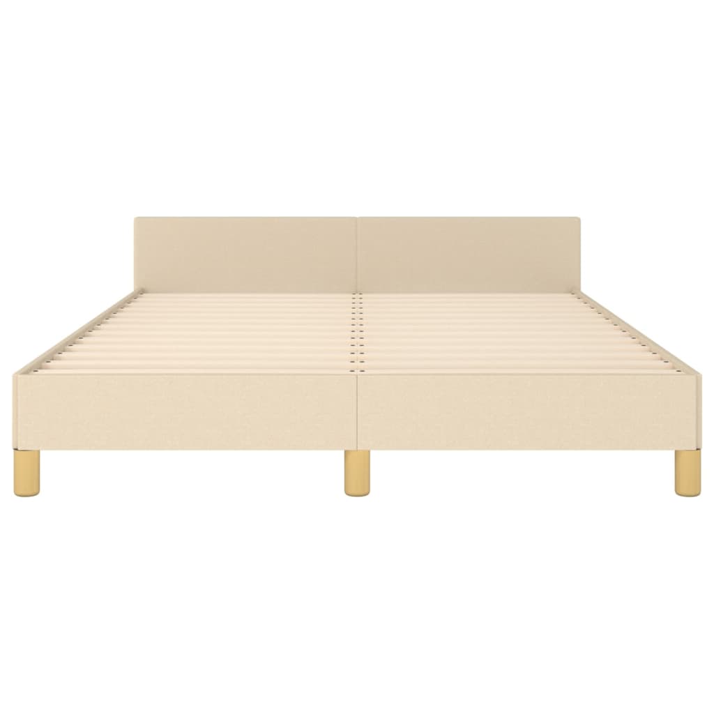 Bedframe zonder matras stof crèmekleurig 140x200 cm