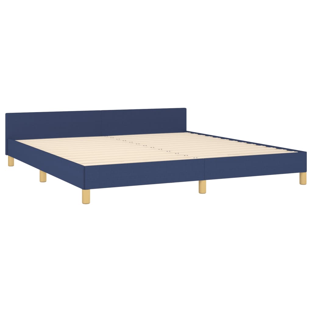 Bedframe met hoofdeinde stof blauw 180x200 cm Bedden & bedframes | Creëer jouw Trendy Thuis | Gratis bezorgd & Retour | Trendy.nl