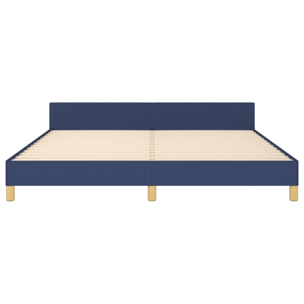 Bedframe met hoofdeinde stof blauw 180x200 cm Bedden & bedframes | Creëer jouw Trendy Thuis | Gratis bezorgd & Retour | Trendy.nl