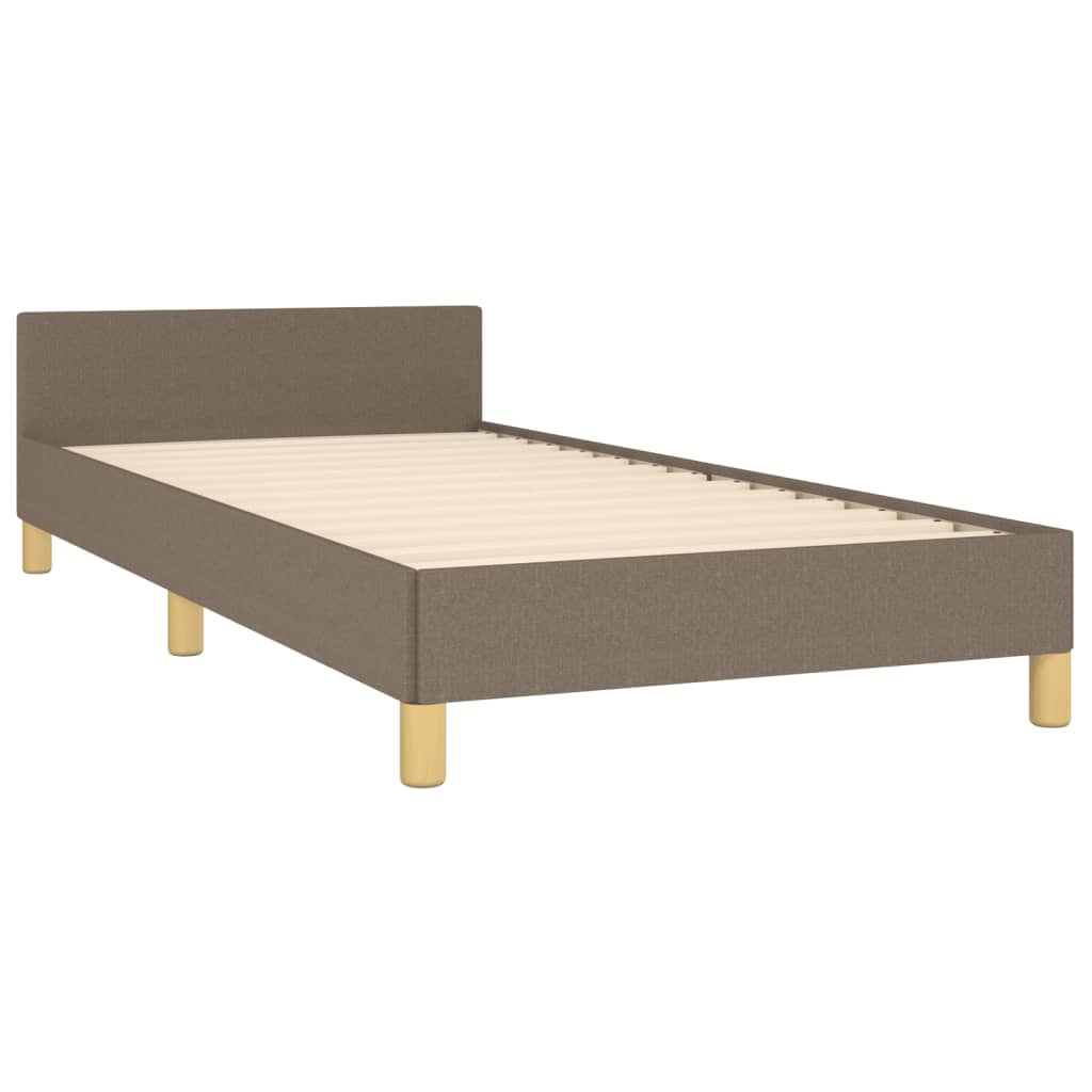 Bedframe met hoofdeinde stof taupe 80x200 cm Bedden & bedframes | Creëer jouw Trendy Thuis | Gratis bezorgd & Retour | Trendy.nl