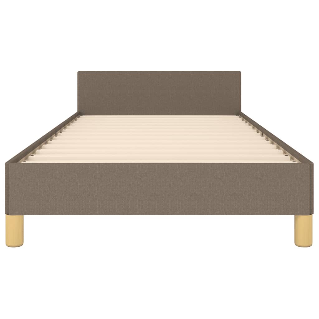 Bedframe met hoofdeinde stof taupe 80x200 cm Bedden & bedframes | Creëer jouw Trendy Thuis | Gratis bezorgd & Retour | Trendy.nl