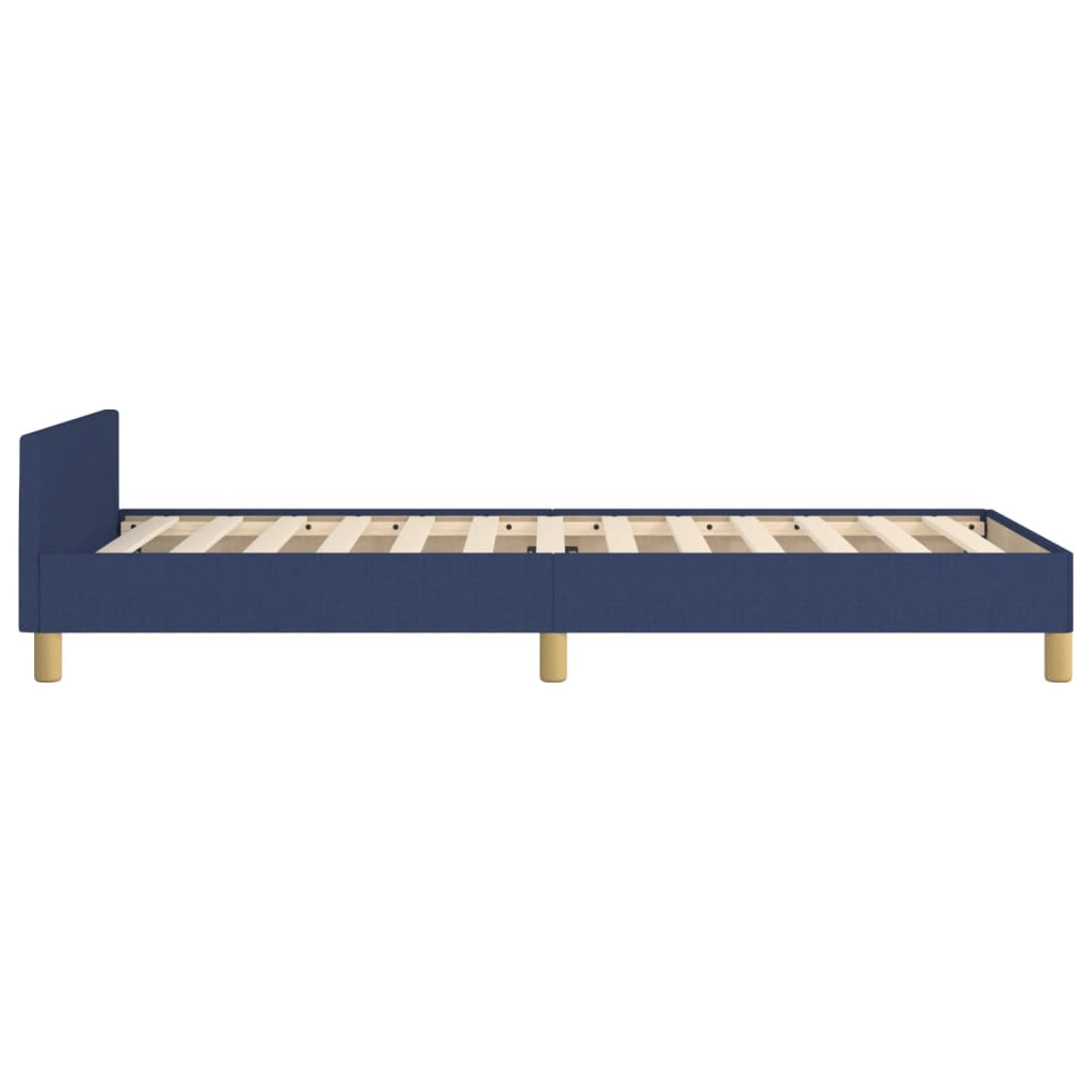 Bedframe met hoofdbord stof blauw 80x200 cm Bedden & bedframes | Creëer jouw Trendy Thuis | Gratis bezorgd & Retour | Trendy.nl