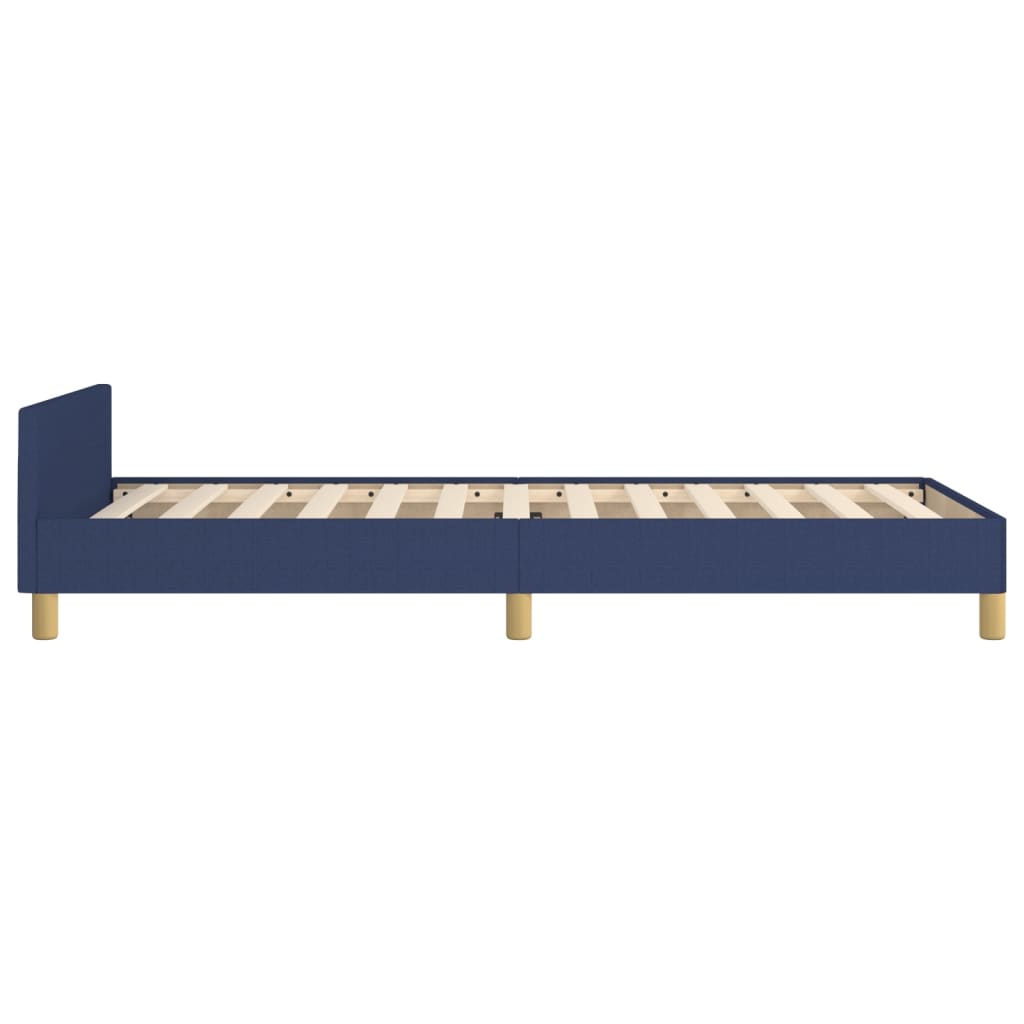 Bedframe met hoofdeinde stof blauw 100x200 cm Bedden & bedframes | Creëer jouw Trendy Thuis | Gratis bezorgd & Retour | Trendy.nl