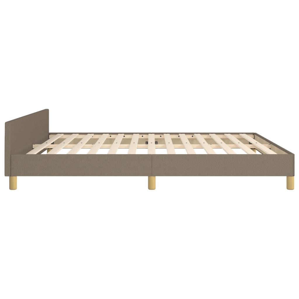 Bedframe met hoofdeinde stof taupe 160x200 cm Bedden & bedframes | Creëer jouw Trendy Thuis | Gratis bezorgd & Retour | Trendy.nl