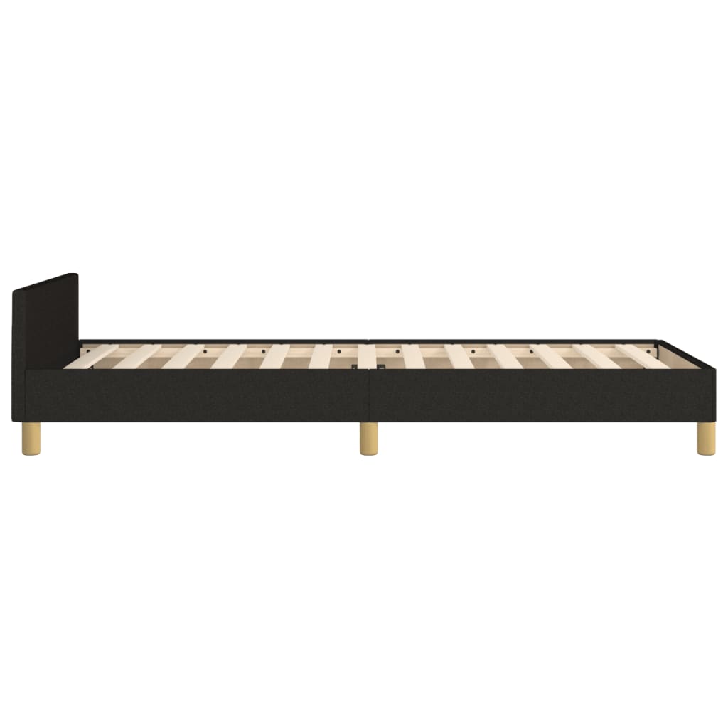 Bedframe met hoofdeinde stof zwart 90x200 cm Bedden & bedframes | Creëer jouw Trendy Thuis | Gratis bezorgd & Retour | Trendy.nl