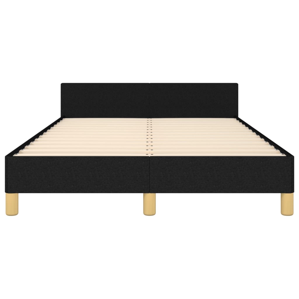 Bedframe met hoofdeinde stof zwart 120x200 cm Bedden & bedframes | Creëer jouw Trendy Thuis | Gratis bezorgd & Retour | Trendy.nl