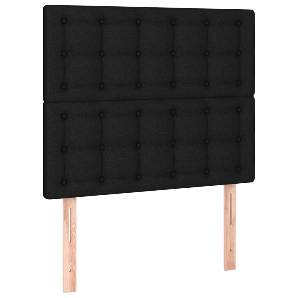 Bedframe met hoofdeinde stof zwart 120x200 cm Bedden & bedframes | Creëer jouw Trendy Thuis | Gratis bezorgd & Retour | Trendy.nl