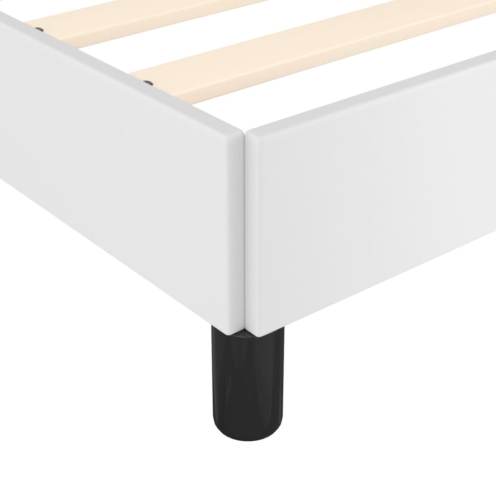 Bedframe met hoofdbord kunstleer wit 90x190 cm Bedden & bedframes | Creëer jouw Trendy Thuis | Gratis bezorgd & Retour | Trendy.nl