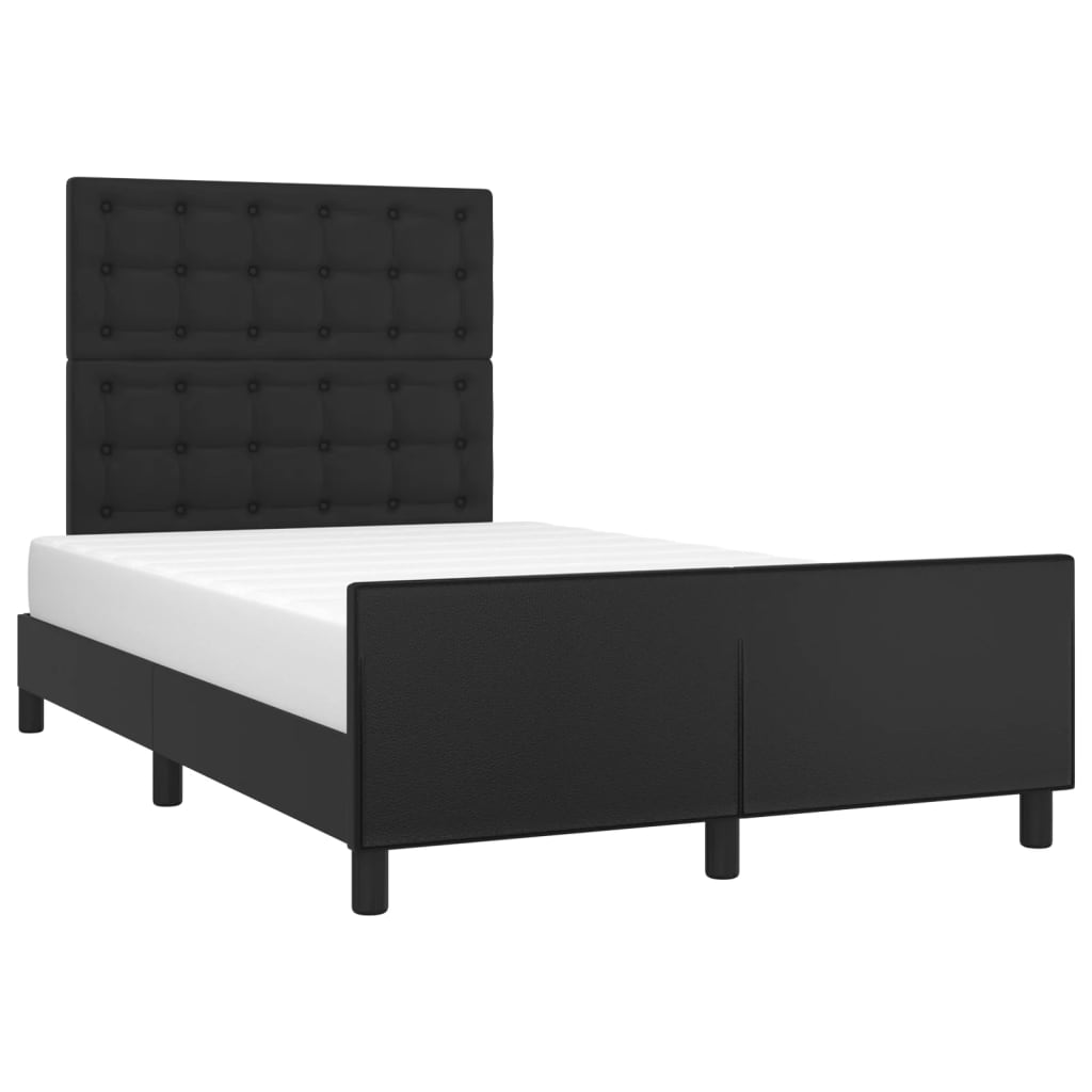 Bedframe met hoofdbord kunstleer zwart 120x200 cm Bedden & bedframes | Creëer jouw Trendy Thuis | Gratis bezorgd & Retour | Trendy.nl