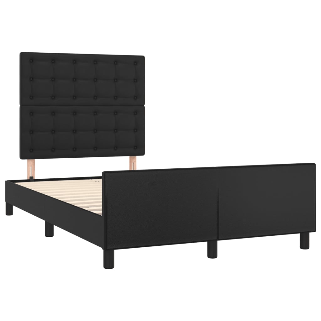 Bedframe met hoofdbord kunstleer zwart 120x200 cm Bedden & bedframes | Creëer jouw Trendy Thuis | Gratis bezorgd & Retour | Trendy.nl