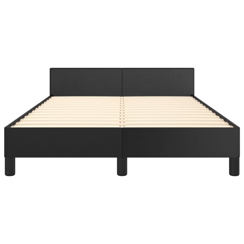 Bedframe met hoofdbord kunstleer zwart 120x200 cm Bedden & bedframes | Creëer jouw Trendy Thuis | Gratis bezorgd & Retour | Trendy.nl