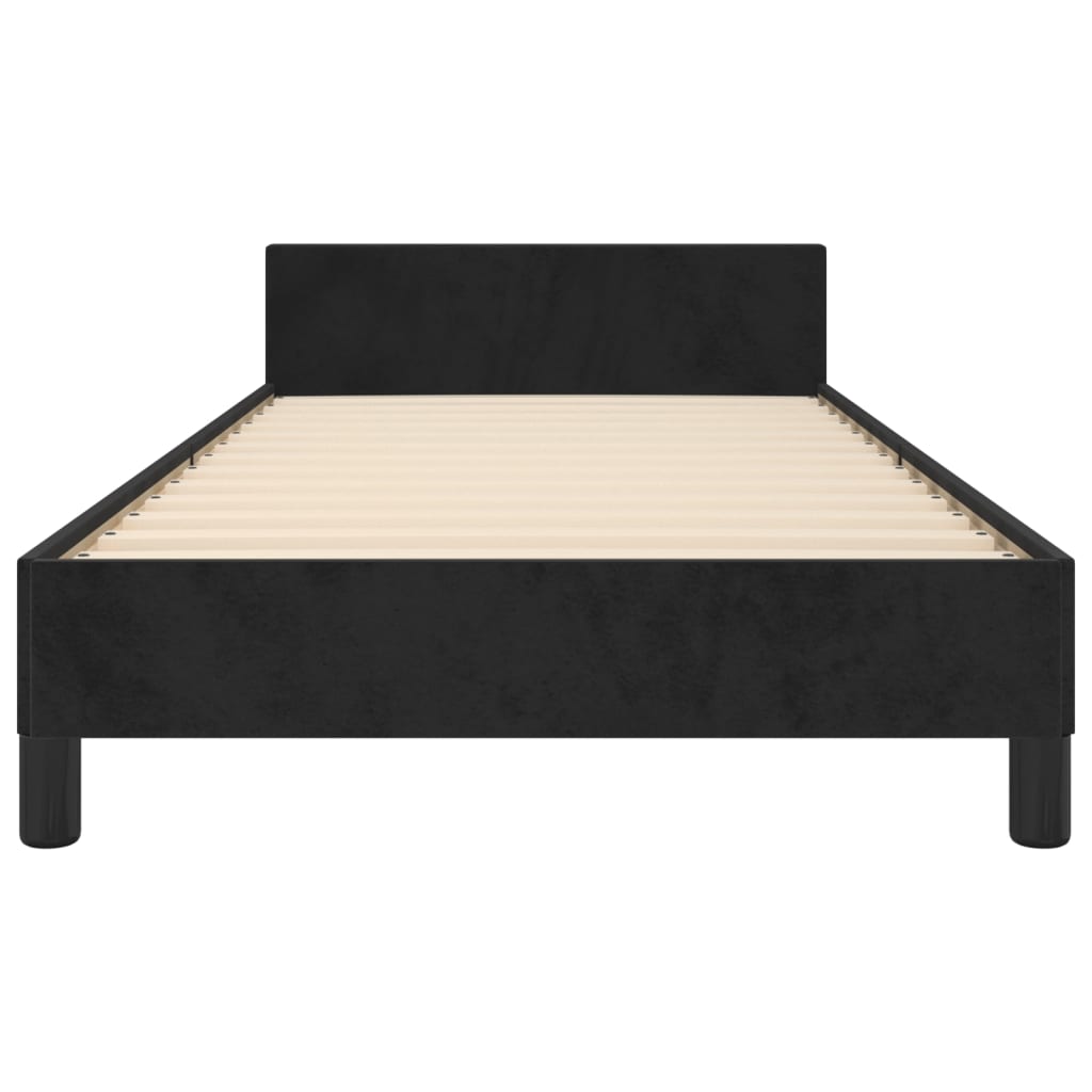 Bedframe met hoofdeinde fluweel zwart 80x200 cm Bedden & bedframes | Creëer jouw Trendy Thuis | Gratis bezorgd & Retour | Trendy.nl