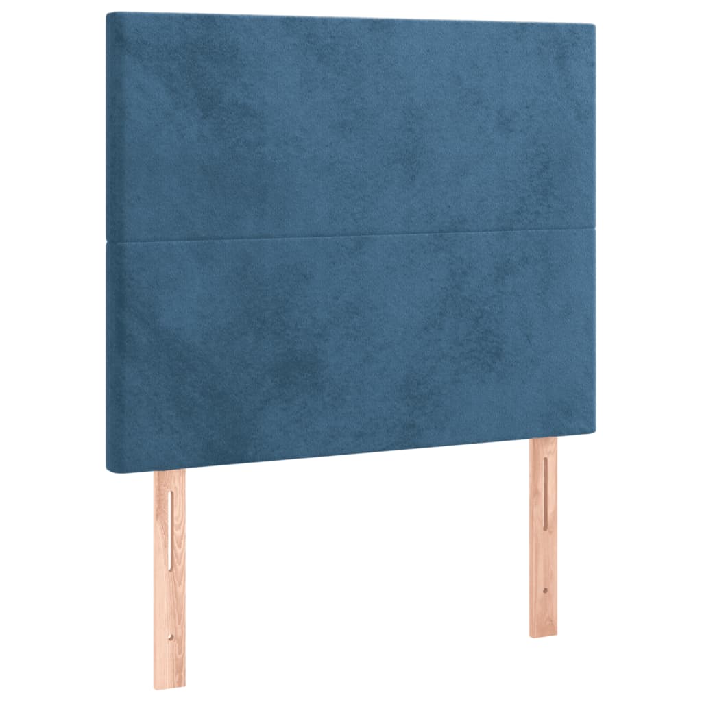 Bedframe met hoofdeinde fluweel donkerblauw 90x190 cm Bedden & bedframes | Creëer jouw Trendy Thuis | Gratis bezorgd & Retour | Trendy.nl