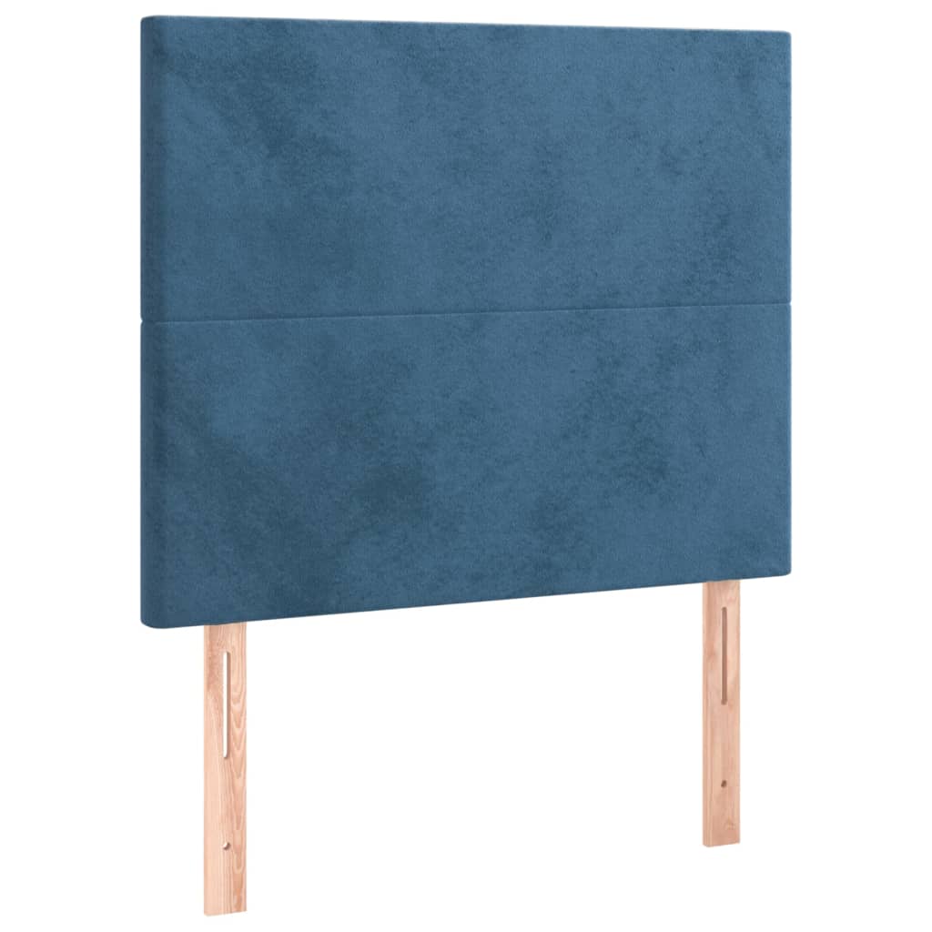 Bedframe met hoofdeinde fluweel donkerblauw 90x200 cm Bedden & bedframes | Creëer jouw Trendy Thuis | Gratis bezorgd & Retour | Trendy.nl