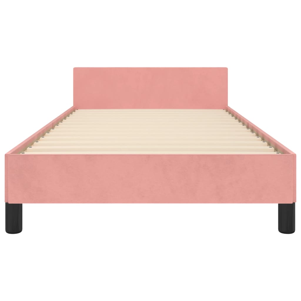 Bedframe met hoofdeinde fluweel roze 80x200 cm Bedden & bedframes | Creëer jouw Trendy Thuis | Gratis bezorgd & Retour | Trendy.nl