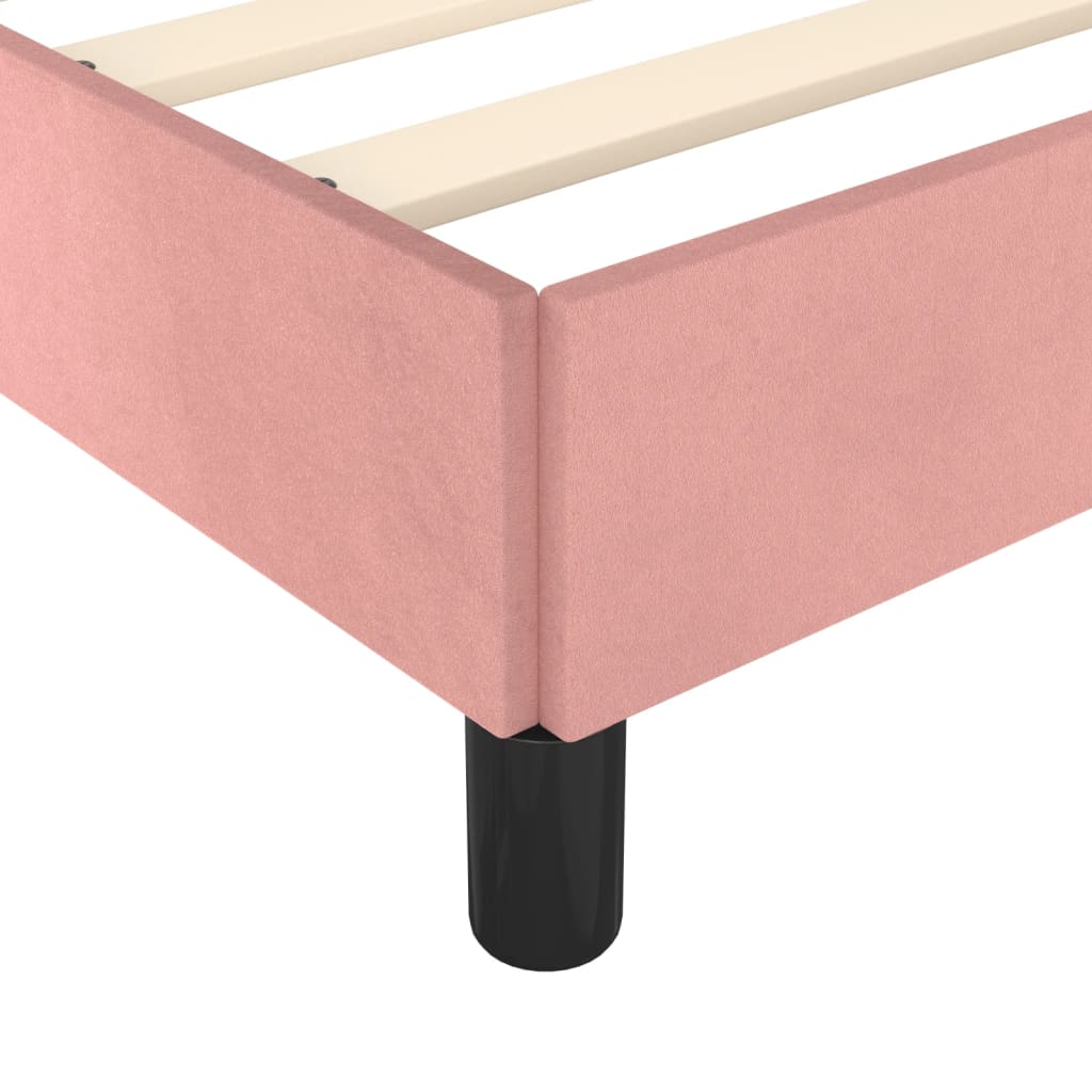 Bedframe met hoofdeinde fluweel roze 80x200 cm Bedden & bedframes | Creëer jouw Trendy Thuis | Gratis bezorgd & Retour | Trendy.nl