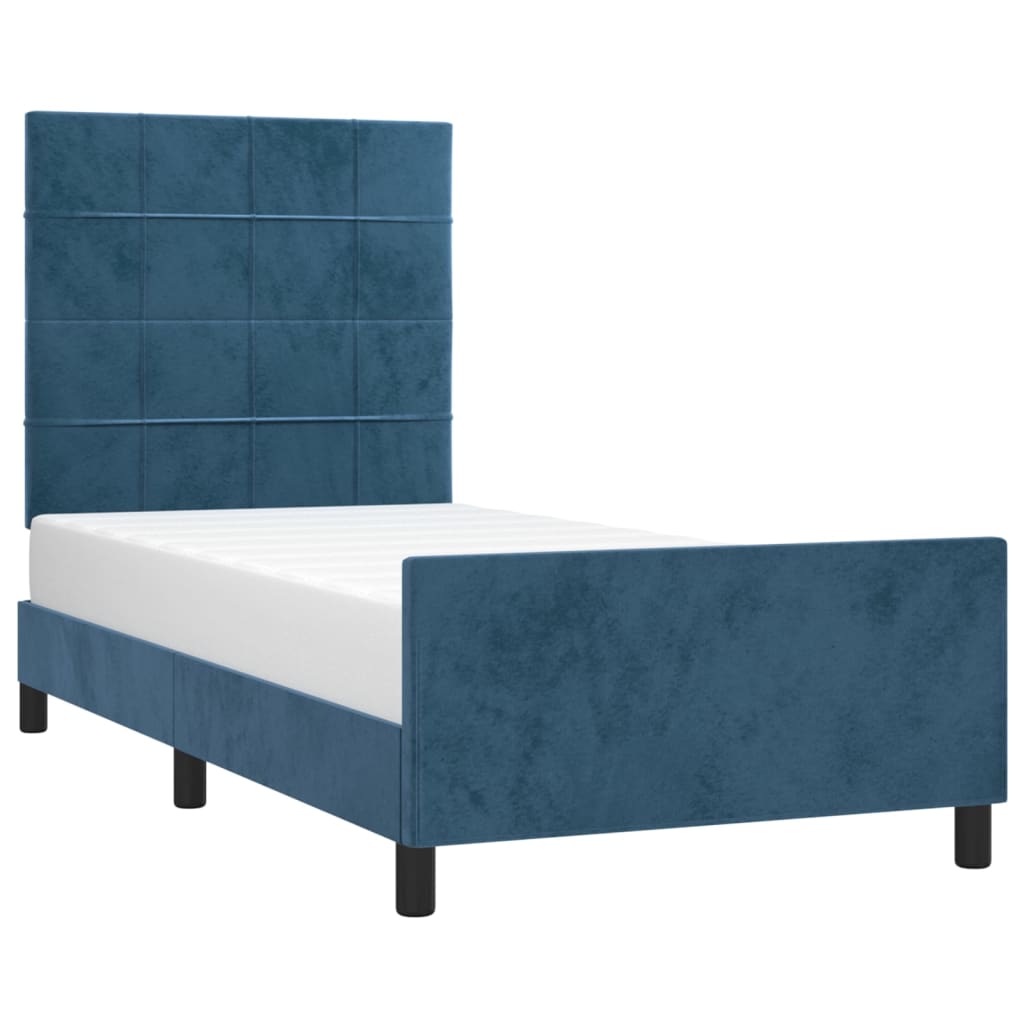 Bedframe zonder matras 80x200 cm fluweel donkerblauw