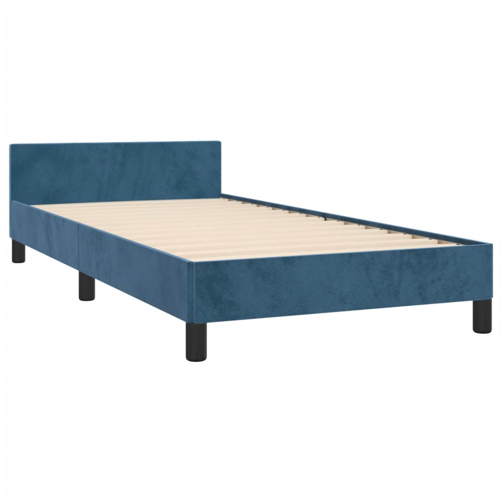 Bedframe zonder matras 80x200 cm fluweel donkerblauw