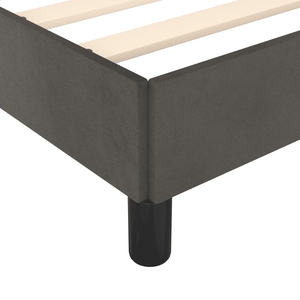 Bedframe met hoofdeinde fluweel donkergrijs 90x190 cm Bedden & bedframes | Creëer jouw Trendy Thuis | Gratis bezorgd & Retour | Trendy.nl