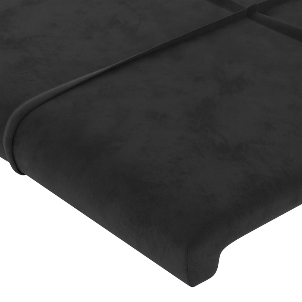 Bedframe met hoofdeinde fluweel zwart 90x200 cm Bedden & bedframes | Creëer jouw Trendy Thuis | Gratis bezorgd & Retour | Trendy.nl