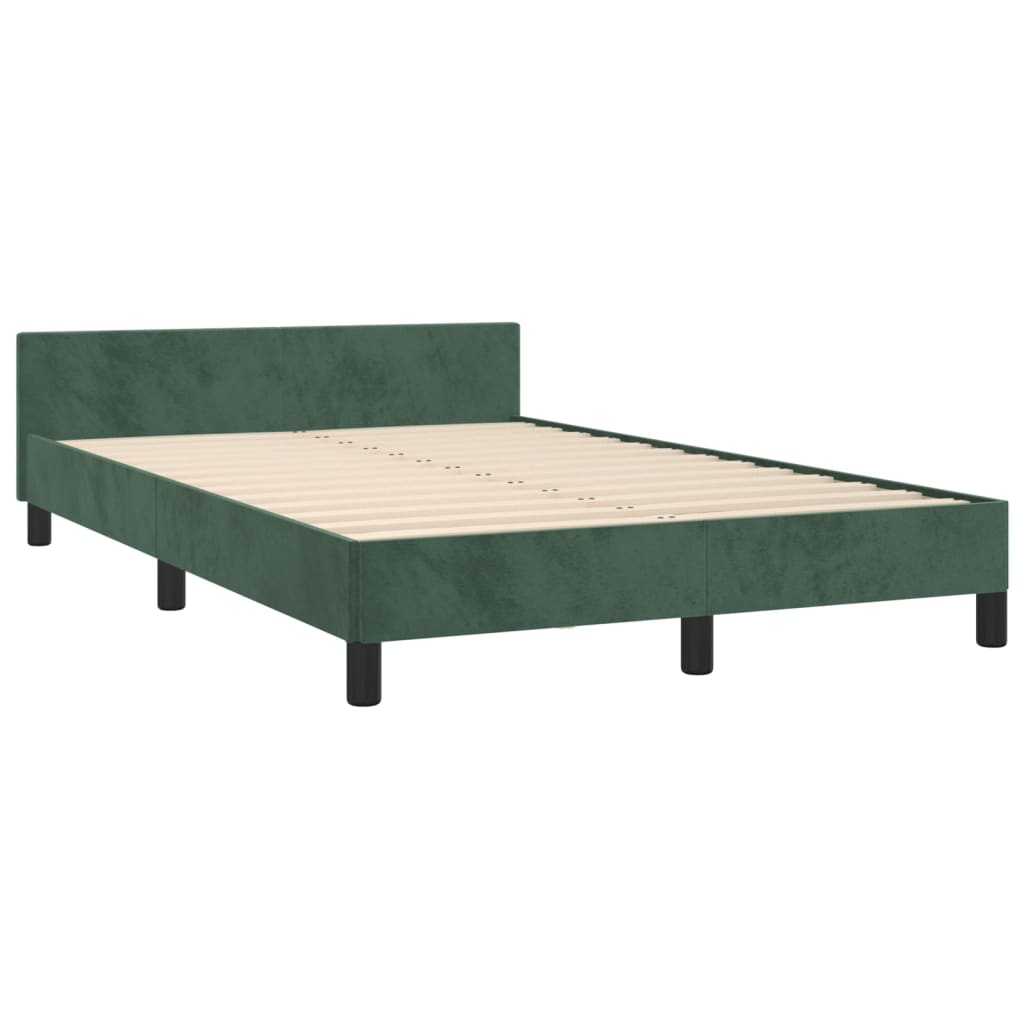 Bedframe zonder matras 120x200 cm fluweel donkergroen