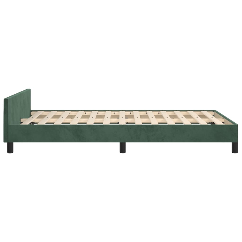 Bedframe zonder matras 120x200 cm fluweel donkergroen