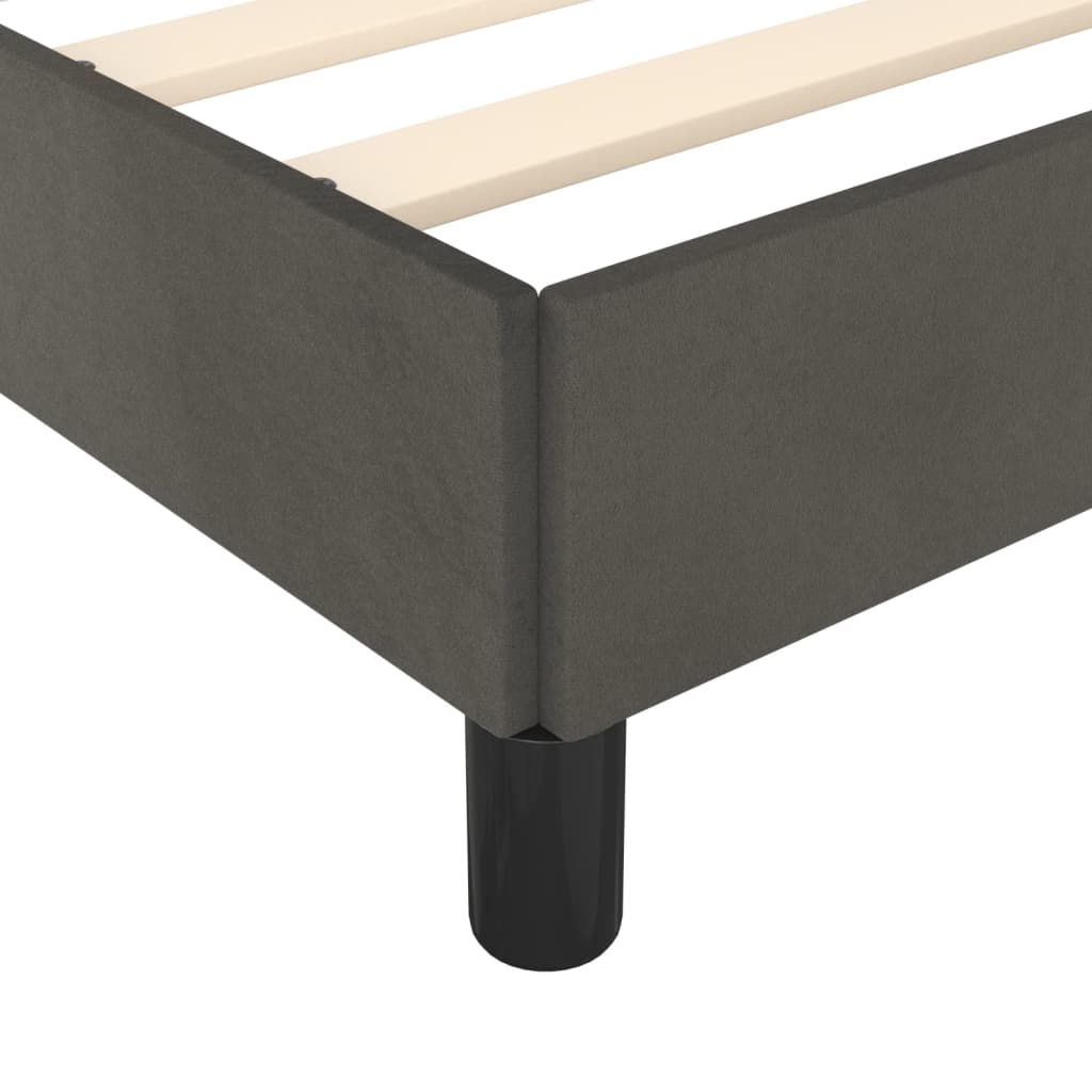 Bedframe met hoofdeinde fluweel donkergrijs 90x200 cm Bedden & bedframes | Creëer jouw Trendy Thuis | Gratis bezorgd & Retour | Trendy.nl