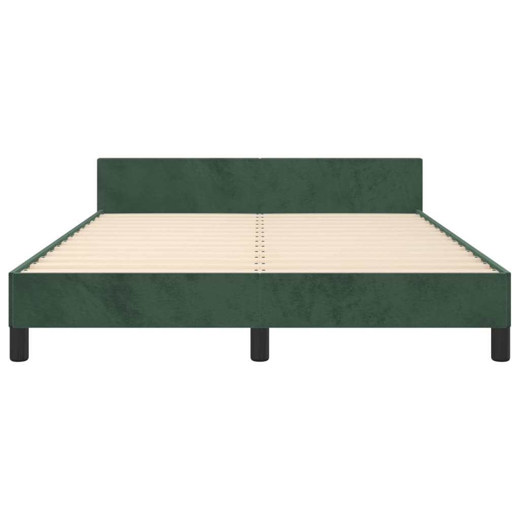 Bedframe zonder matras 140x190 cm fluweel donkergroen