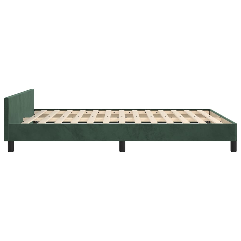 Bedframe zonder matras 140x190 cm fluweel donkergroen