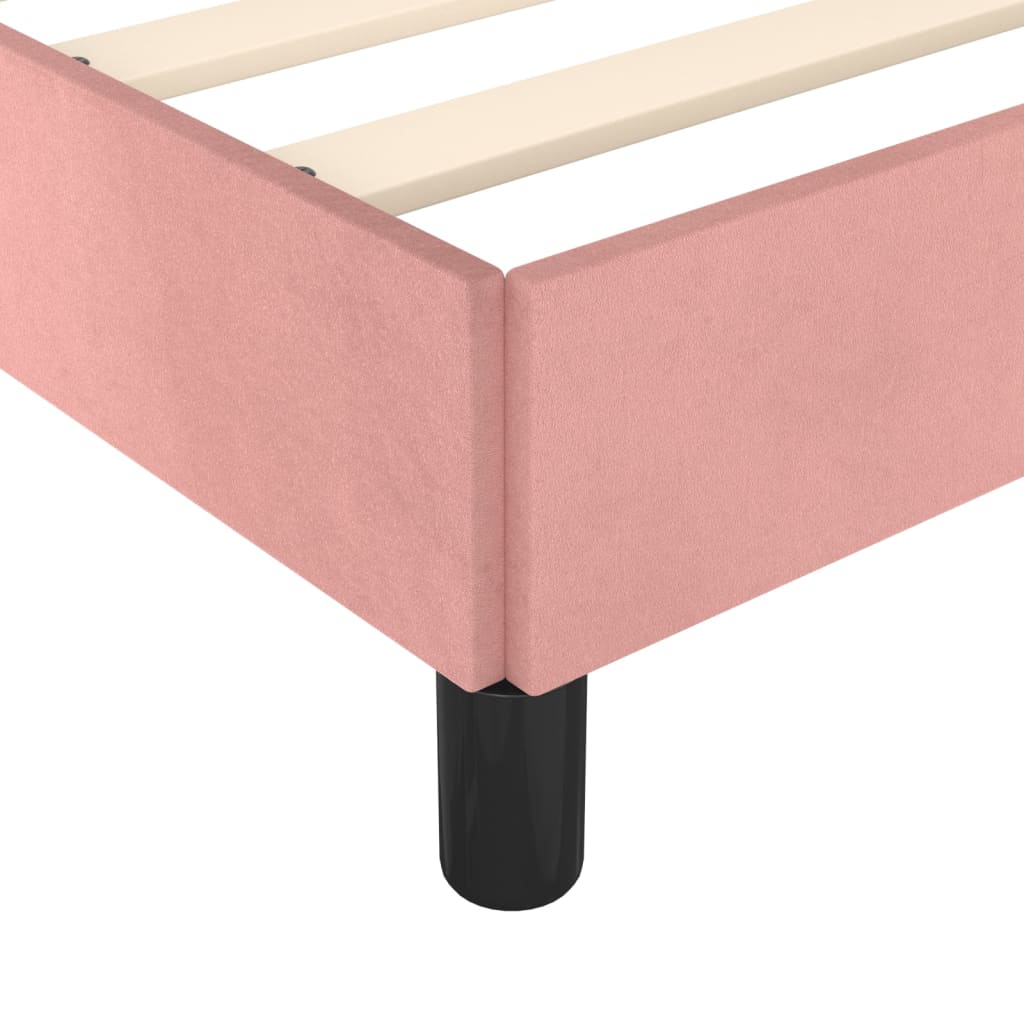 Bedframe met hoofdeinde fluweel roze 140x190 cm Bedden & bedframes | Creëer jouw Trendy Thuis | Gratis bezorgd & Retour | Trendy.nl