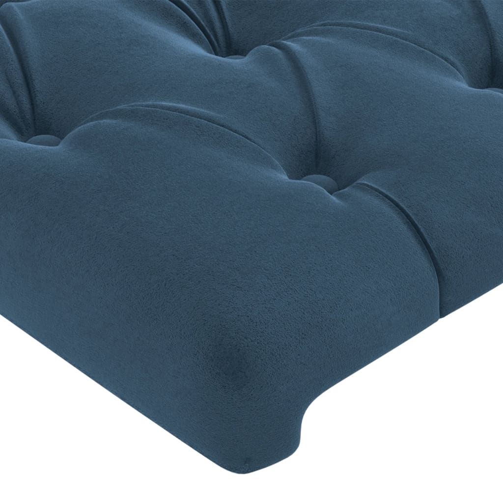 Bedframe zonder matras 160x200 cm fluweel donkerblauw