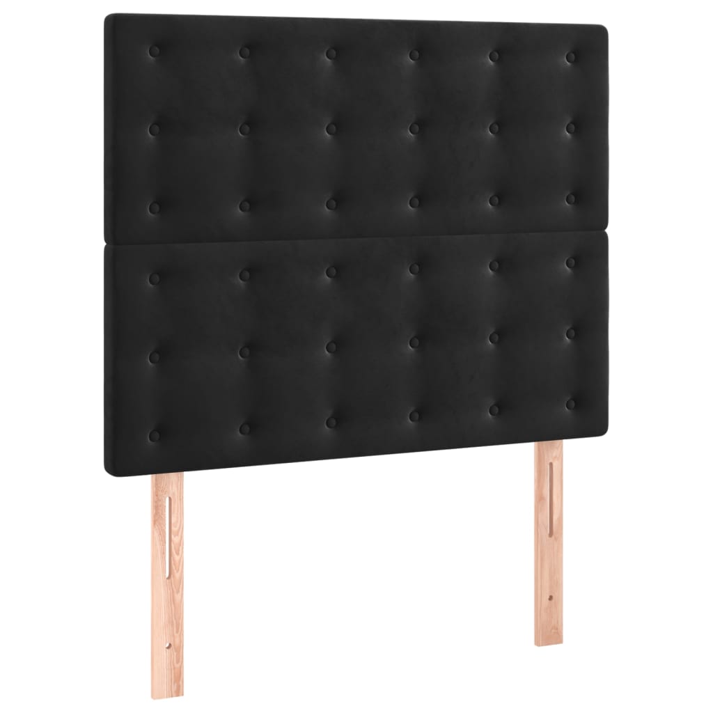 Bedframe met hoofdeinde fluweel zwart 90x190 cm Bedden & bedframes | Creëer jouw Trendy Thuis | Gratis bezorgd & Retour | Trendy.nl