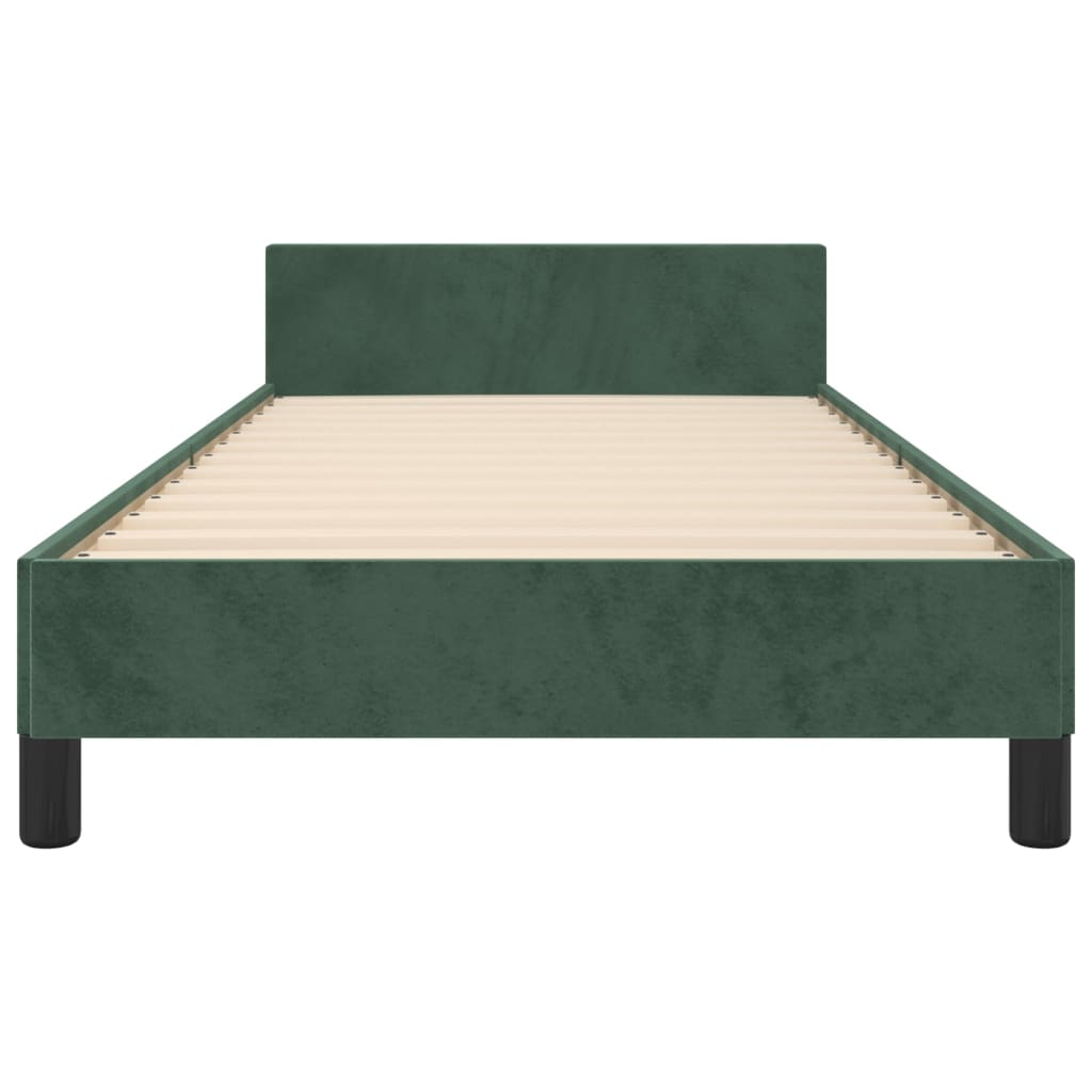 Bedframe zonder matras 90x190 cm fluweel donkergroen