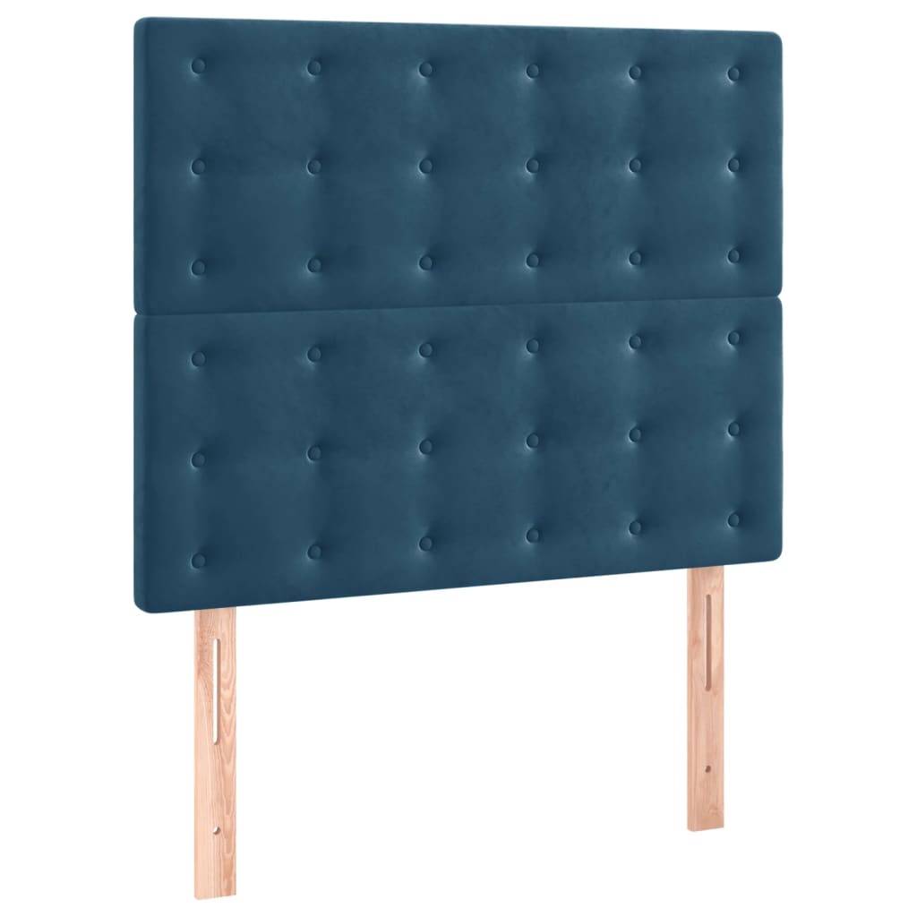 Bedframe zonder matras 90x190 cm fluweel donkerblauw