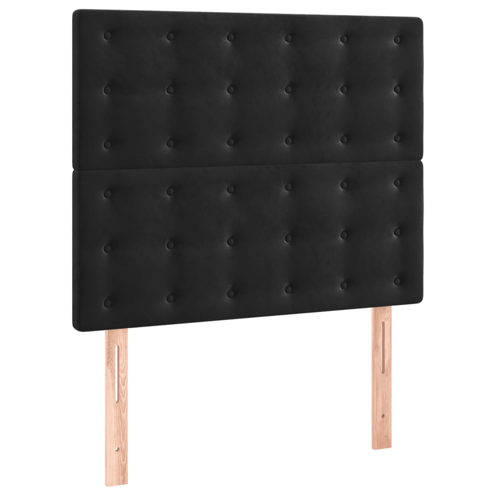 Bedframe met hoofdeinde fluweel zwart 100x200 cm Bedden & bedframes | Creëer jouw Trendy Thuis | Gratis bezorgd & Retour | Trendy.nl