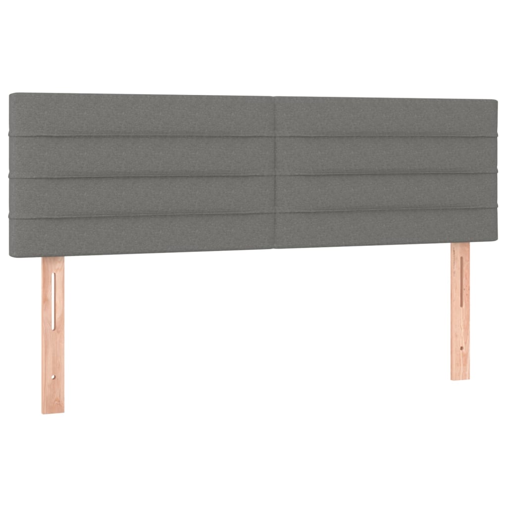 Boxspring met matras stof donkergrijs 140x200 cm Bedden & bedframes | Creëer jouw Trendy Thuis | Gratis bezorgd & Retour | Trendy.nl