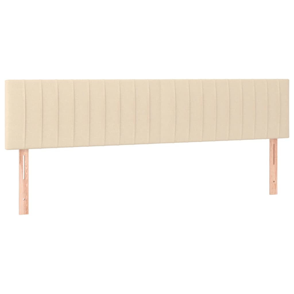 Boxspring met matras stof crèmekleurig 160x200 cm Bedden & bedframes | Creëer jouw Trendy Thuis | Gratis bezorgd & Retour | Trendy.nl