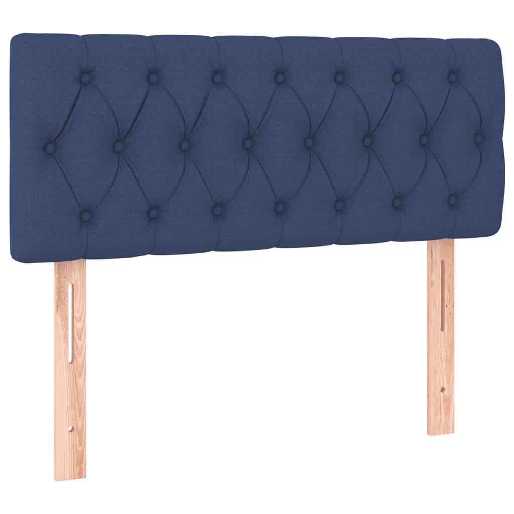 Boxspring met matras stof blauw 90x190 cm Bedden & bedframes | Creëer jouw Trendy Thuis | Gratis bezorgd & Retour | Trendy.nl