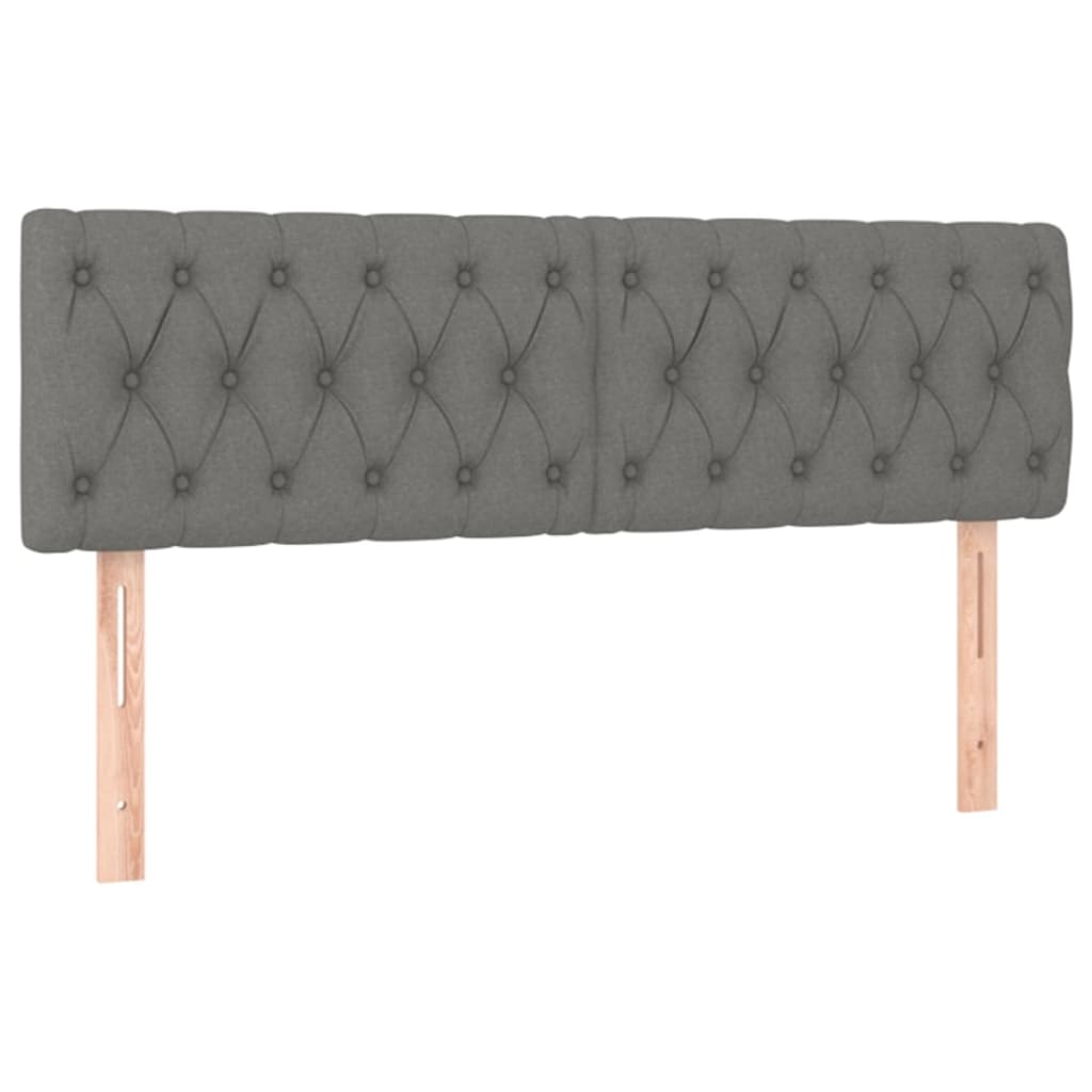 Boxspring met matras stof donkergrijs 140x190 cm Bedden & bedframes | Creëer jouw Trendy Thuis | Gratis bezorgd & Retour | Trendy.nl